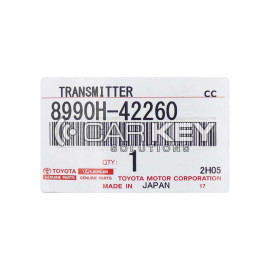 Toyota Rav4 2019–2023 Original Smart Remote Key 3+1 Tasten 433,92 MHz Korea SPEC 8990H-42260