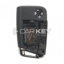 Volkswagen VW 2020–2023 MQB AG/BB Klappschlüssel mit Fernbedienung, 3 Tasten, 433 MHz, HU162-Schlüsselbart, 5G0959752BB