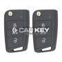 VW MQB BA Neuer Typ 2x Klappschlüssel 3 Tasten 433MHz mit Schlossset