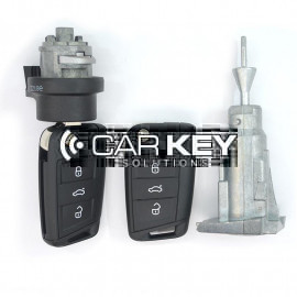 VW MQB BA Neuer Typ 2x Klappschlüssel 3 Tasten 433MHz mit Schlossset