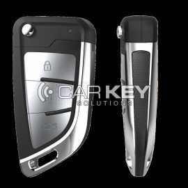 Xhorse Flip Remote Key 3 Tasten Silber Farbe Drahttyp XKKF23EN
