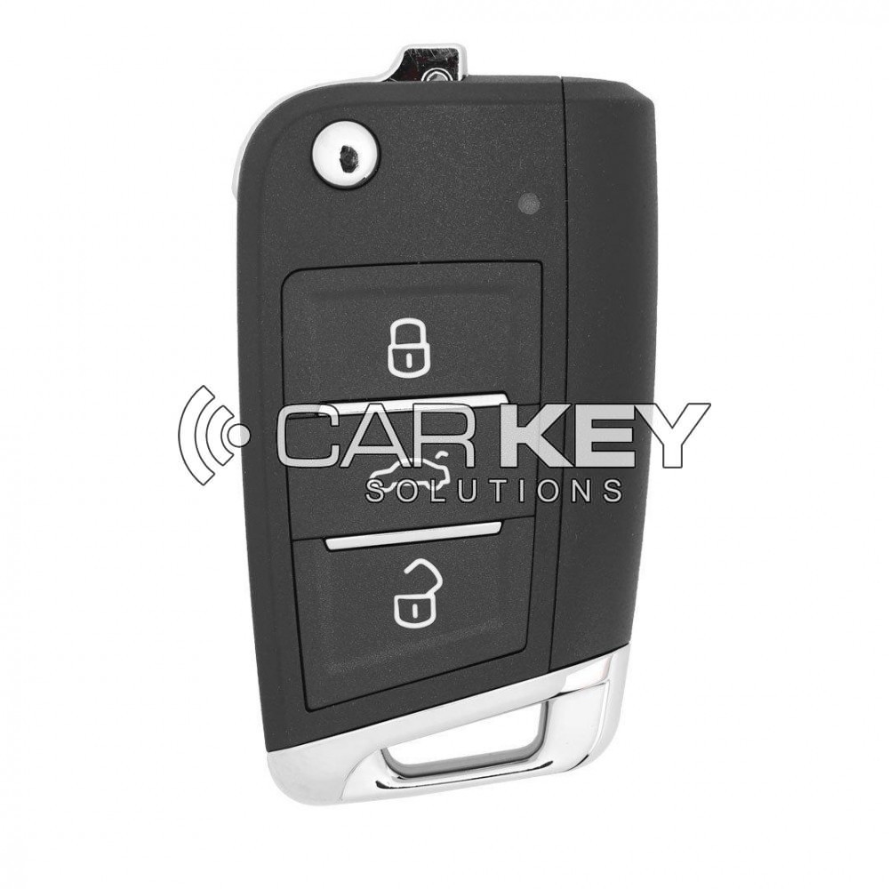 Xhorse Universal Wire Flip Remote Key 3 Tasten MQB Stil XKMQB5EN Mit Chip Halter
