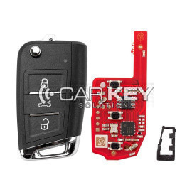 Xhorse Universal Wire Flip Remote Key 3 Tasten MQB Stil XKMQB5EN Mit Chip Halter