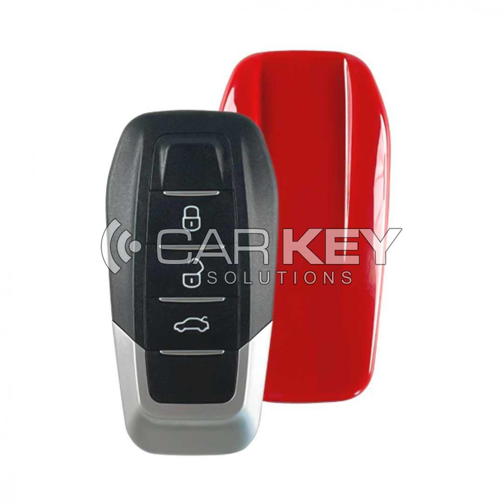 Xhorse Universal-Funkschlüssel 3 Tasten für VVDI-Schlüsselwerkzeug, rote hintere Abdeckung, XKFEF1EN