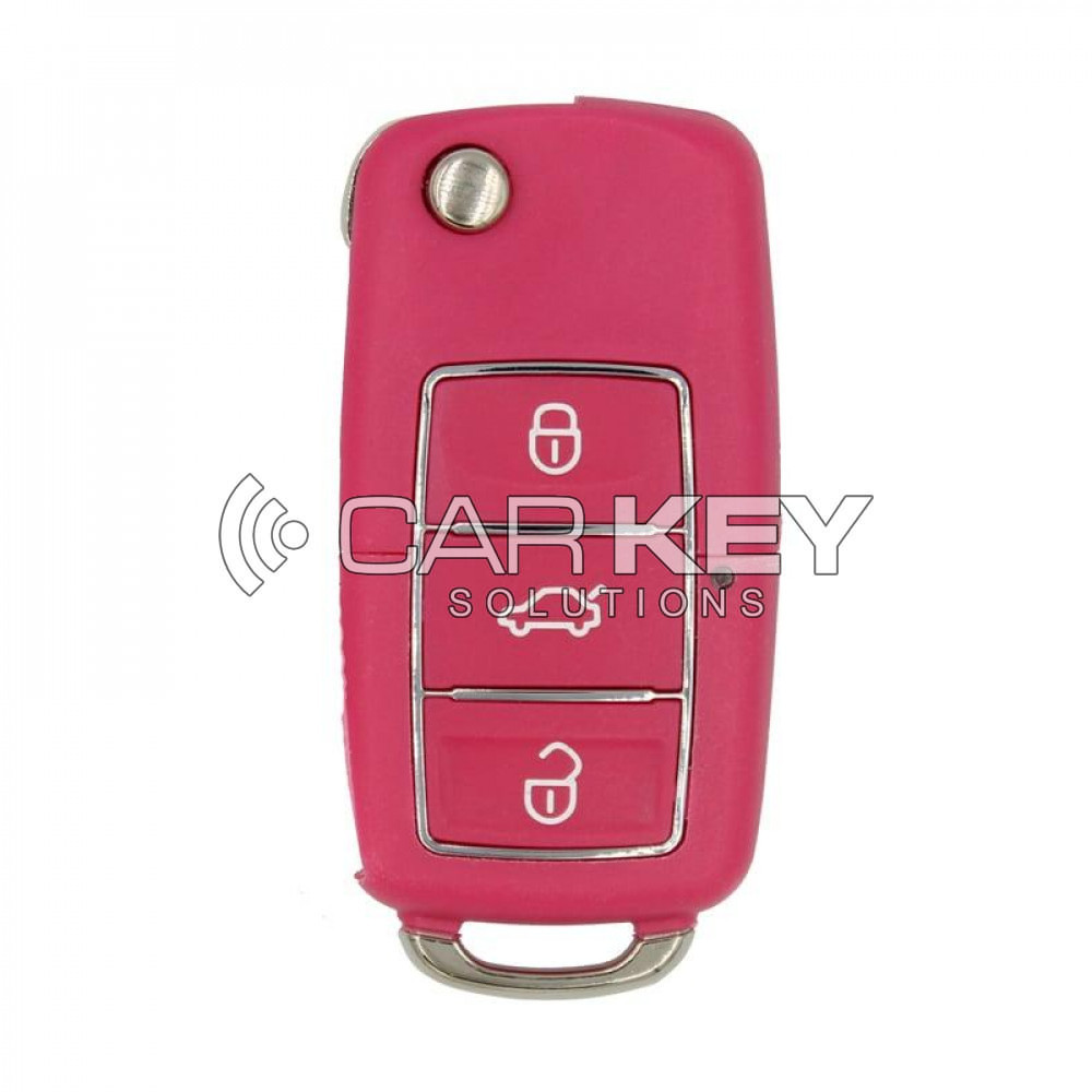 Xhorse VVDI Key Tool VVDI2 Wire Flip Remote Key 3 Tasten Pink XKB502EN