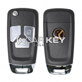 Xhorse VVDI VVDI2 Kabel Flip Remote Key 3 Tasten Audi Messer Stil XKAU01EN